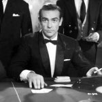 sean connery as james bond playing baccarat in dr no