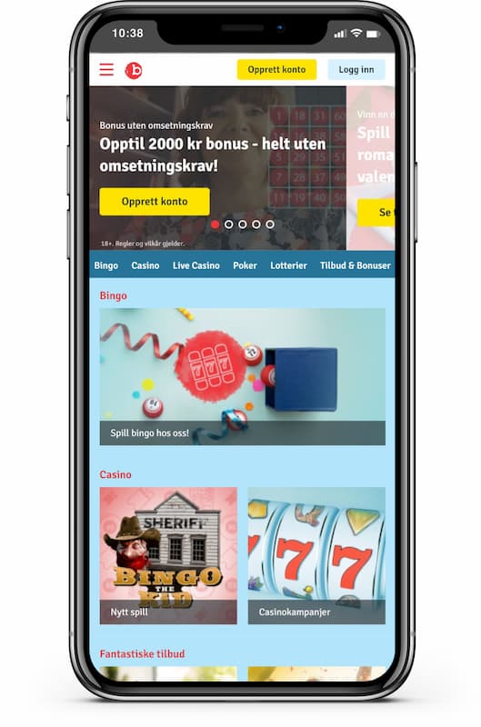 Bingo.com på mobilen