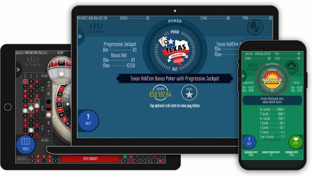 FELT Gaming casinospill på mobil, PC og nettbrett