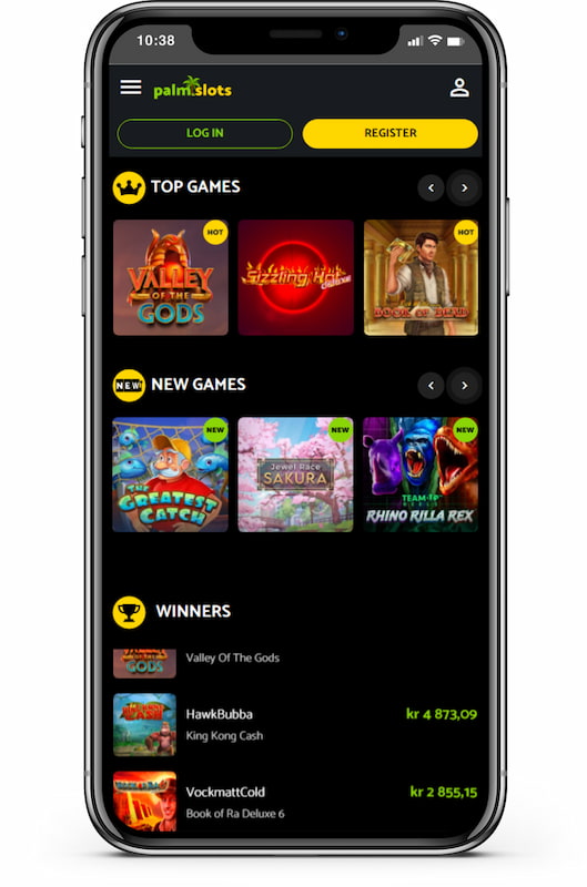 Palmslots casino på mobil