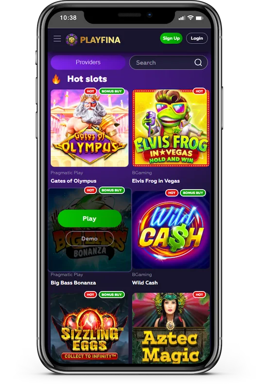 Playfina Casino på mobil