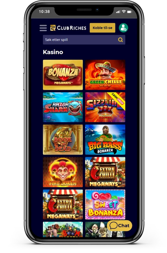 Club Riches casino på mobil