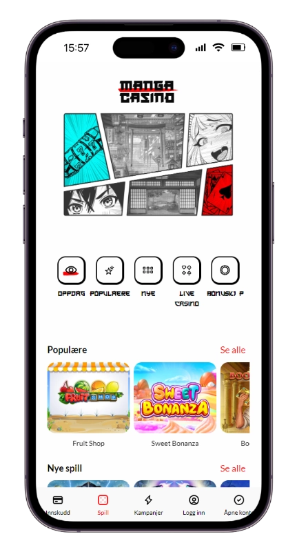 Manga Casino på mobil